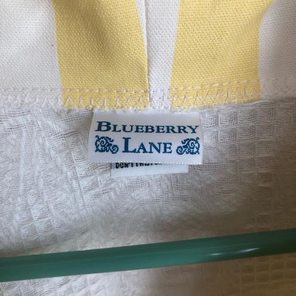 100% White Cotton Wrap Robe Tassel Collar Vintage Blueberry Lane Cottagecore - Picture 3 of 11